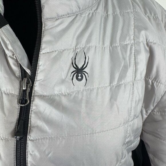 Spyder men’s small Silver Jacket with Quilted Design grey and black - Picture 8 of 16